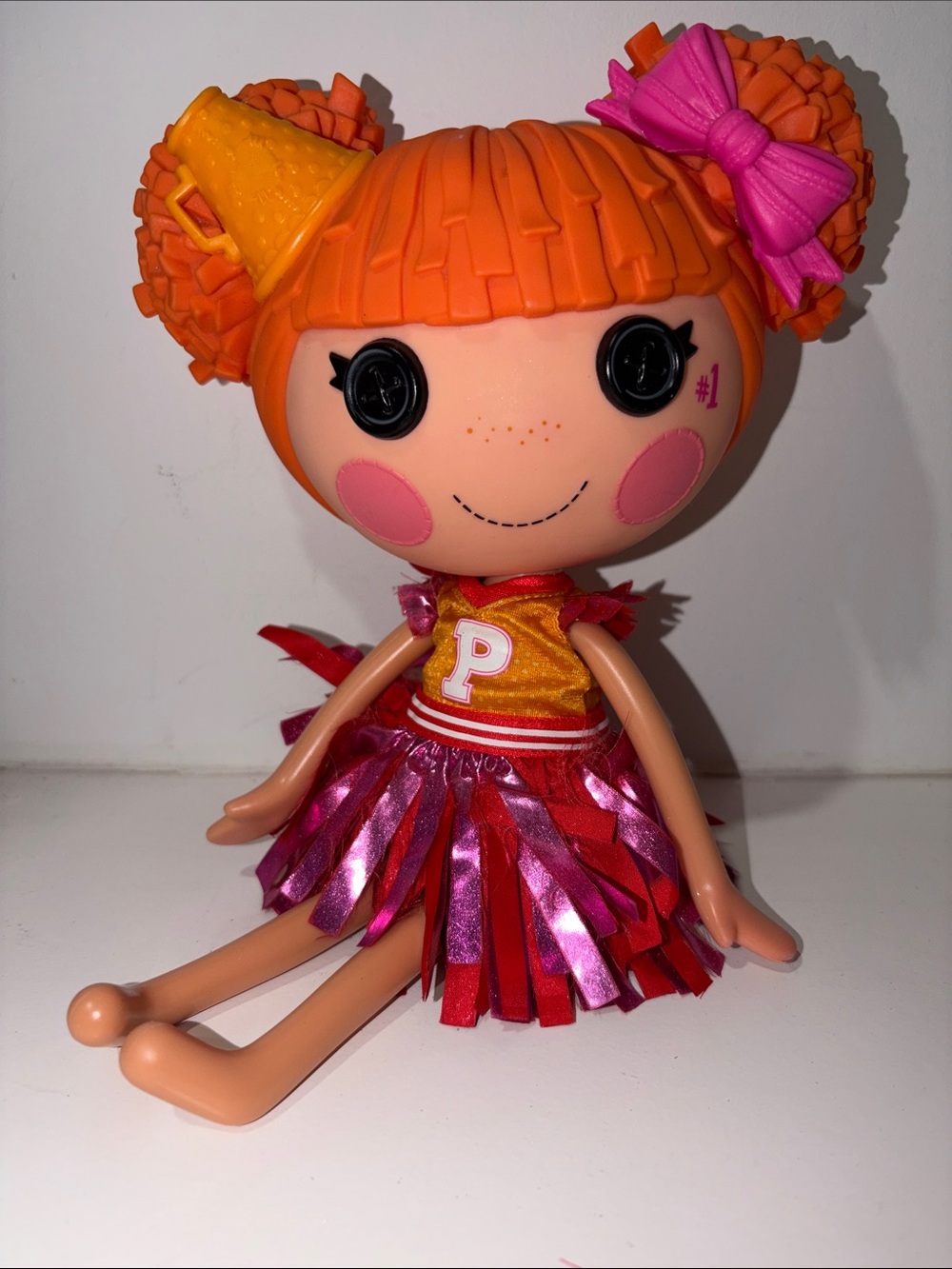 Lalaloopsy Peppy Pom Poms Cheerleader Doll 13” Orange Hair MGA